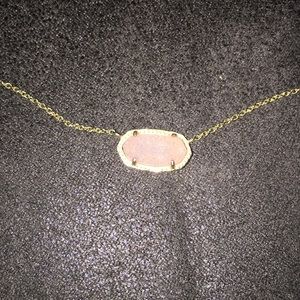 Kendra Scott light pink drusy necklace